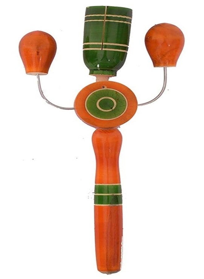 Little Mind Kids Wooden Hand Crafted Rattle Sets | Wooden Baby Rattles Sets | Wooden Sound Making Toys Multicolor Pack 4 - Image 2